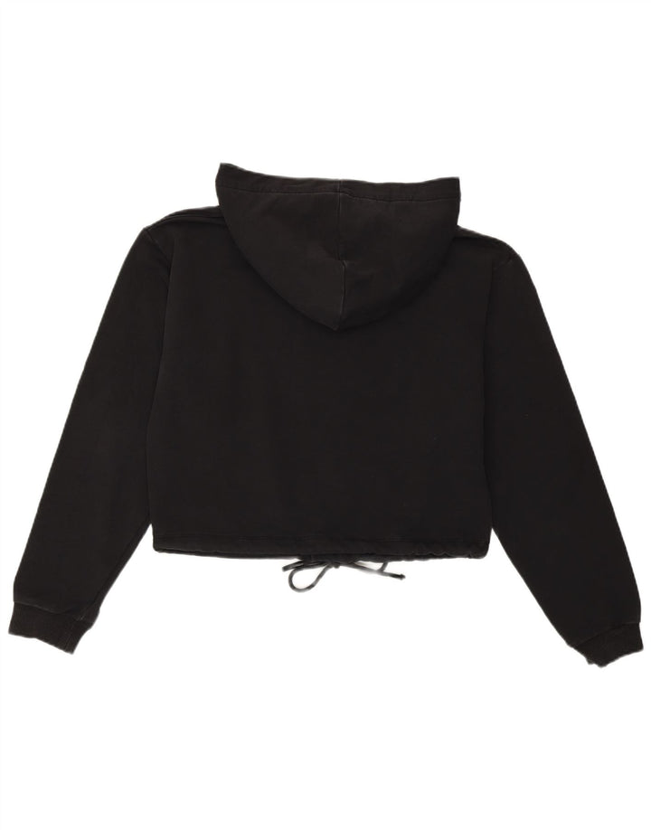 Женский укороченный джемпер с капюшоном и рисунком CALVIN KLEIN UK 10, маленький черный