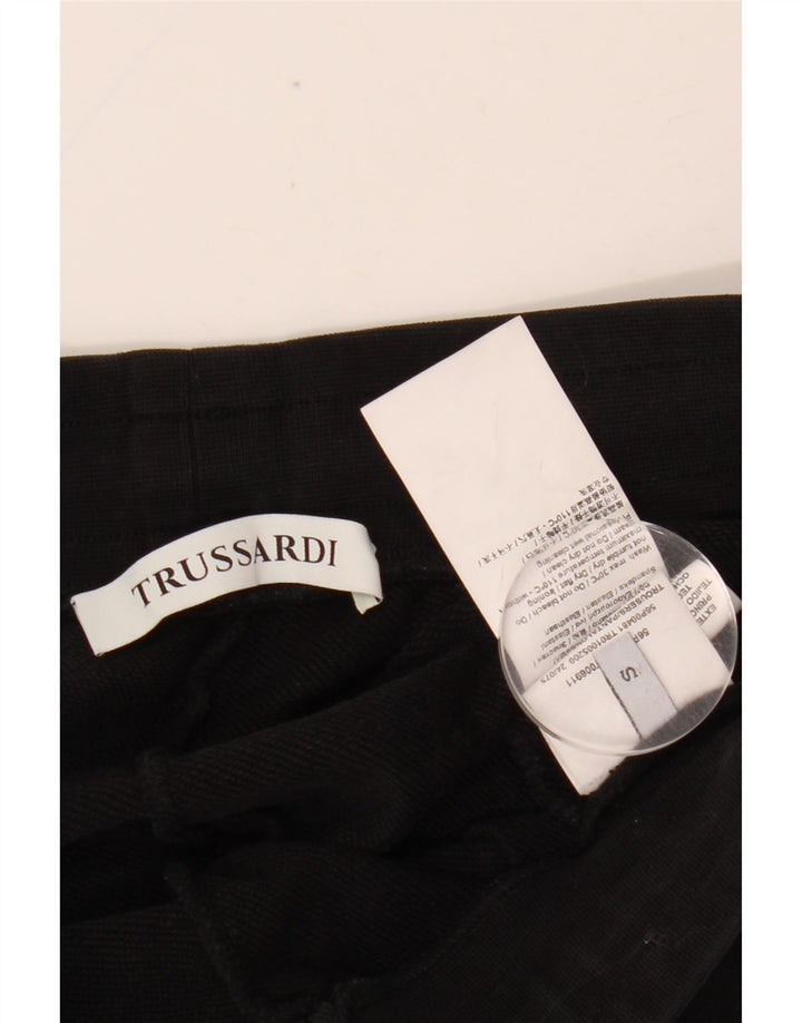 TRUSSARDI Мужские спортивные штаны для бега, маленькие черные хлопковые брюки