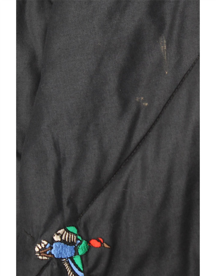 ВИНТАЖНАЯ женская ветровка свободного кроя, Великобритания 20, 2XL, черная с животным принтом