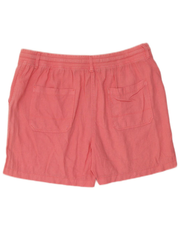 Женские шорты Marks & Spencer UK 14, большие, W34, розовые льняные