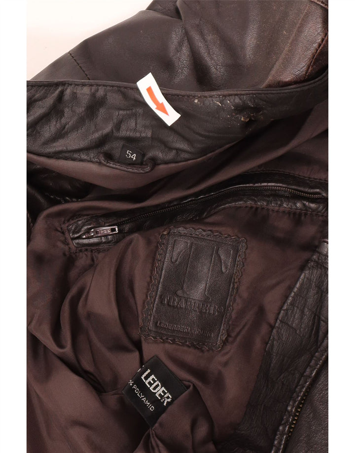 Мужская кожаная куртка Trapper IT 54 2XL Коричневая кожа