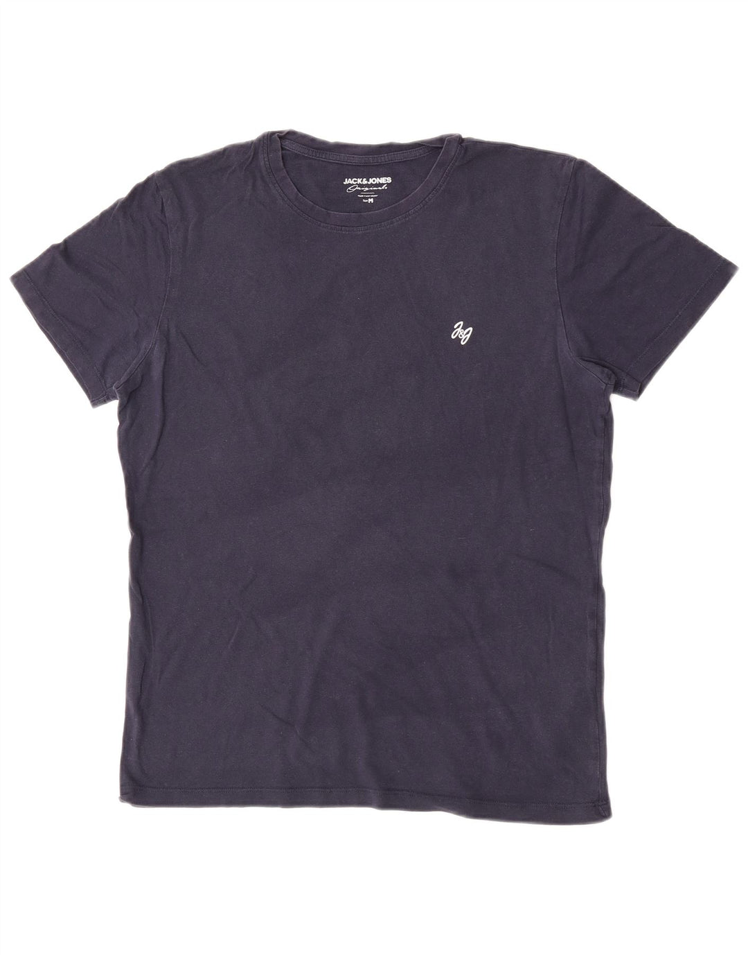 Мужская футболка Jack & Jones Top среднего размера, темно-синяя, хлопок