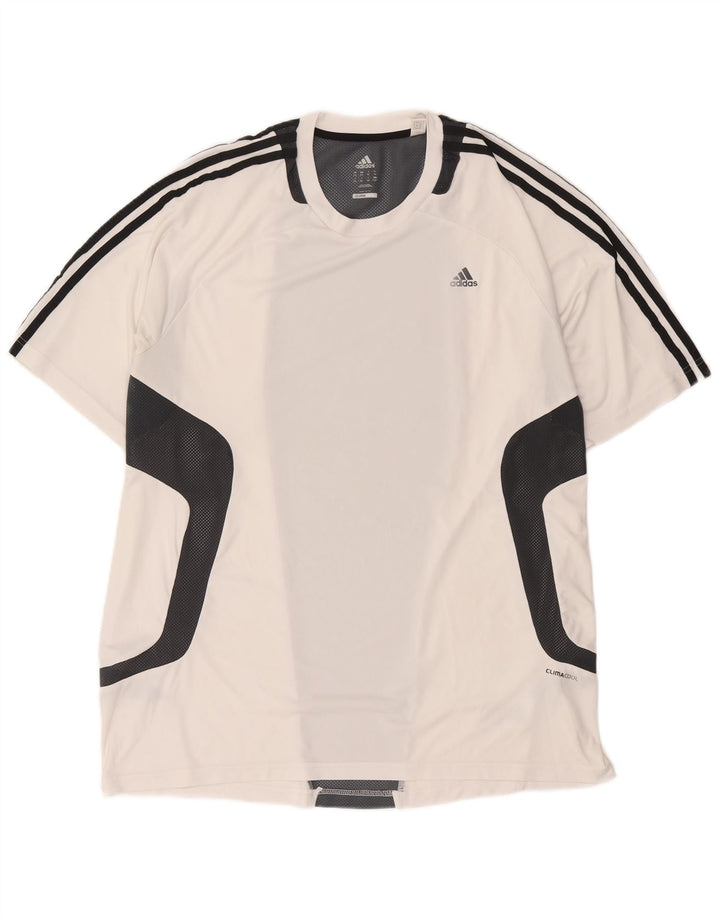 Мужская футболка Adidas Climacool Top 2XL Белый Полиэстер с цветными блоками