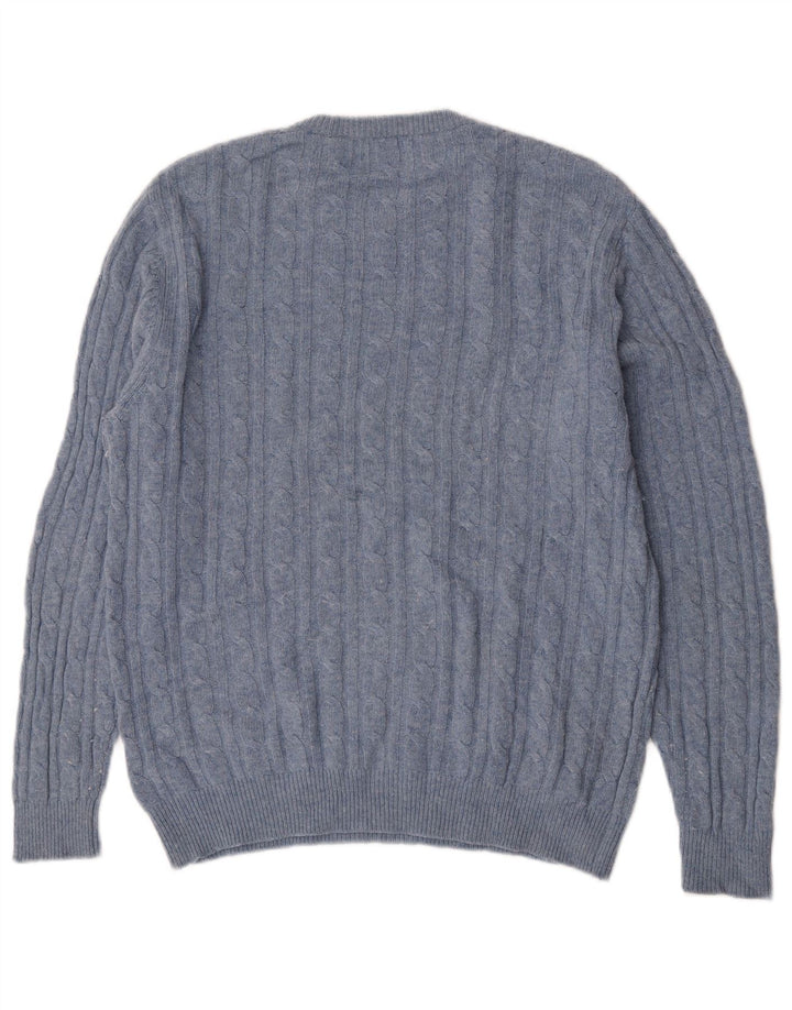 Мужской джемпер с круглым вырезом Jack Wills The Marlow, большой синий шерстяной свитер