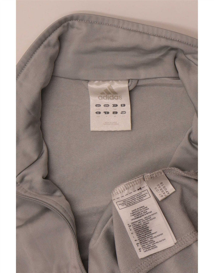 Мужская спортивная куртка Adidas UK 36/38, маленький серый полиэстер с цветными блоками