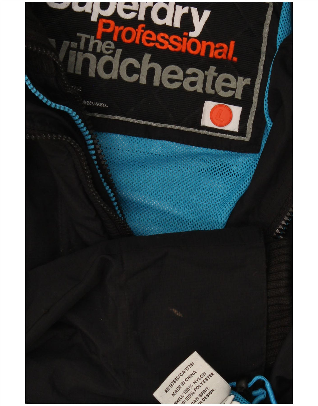 Женская ветровка Superdry The Windcheater UK 16, большая черная нейлоновая куртка