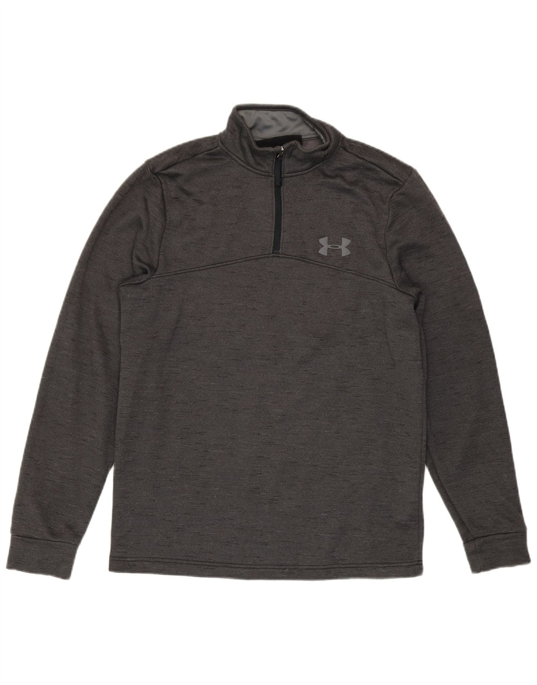 Мужской свитшот с воротником на молнии Under Armour, маленький серый в крапинку