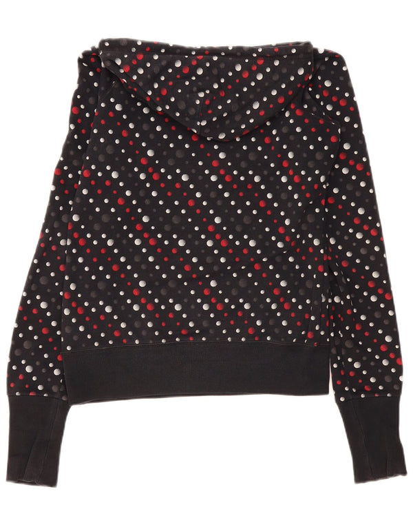 Женский джемпер с капюшоном Nike UK 10, маленький черный пятнистый хлопок