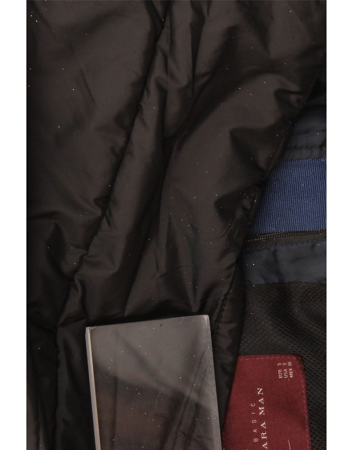 Мужской утепленный жилет с капюшоном ZARA UK 36, маленький черный