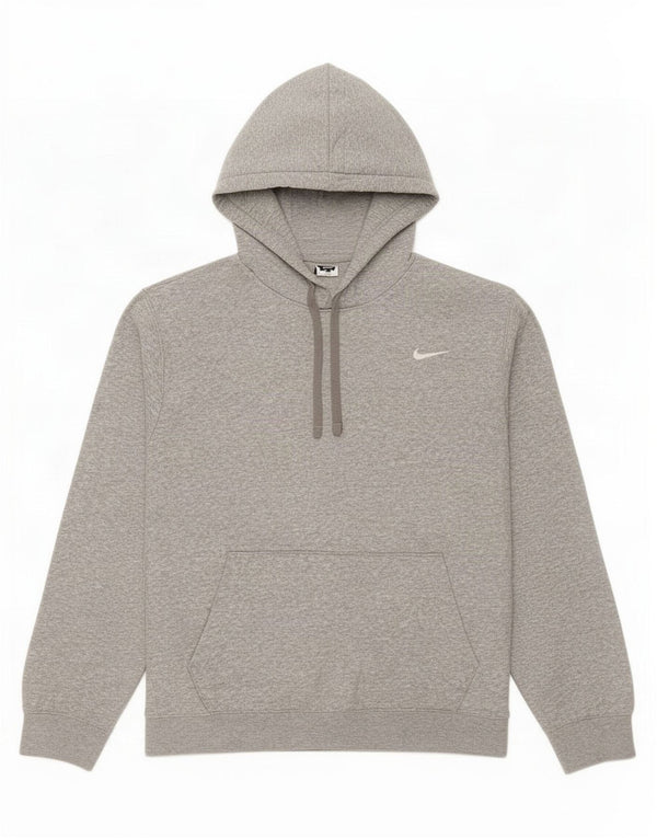 Nike Mens Hoodie Jumper Large Grey Flecked Cotton