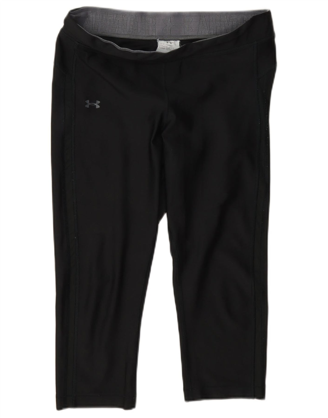 Женские леггинсы-капри Under Armour UK 16, большие размеры, черный полиэстер