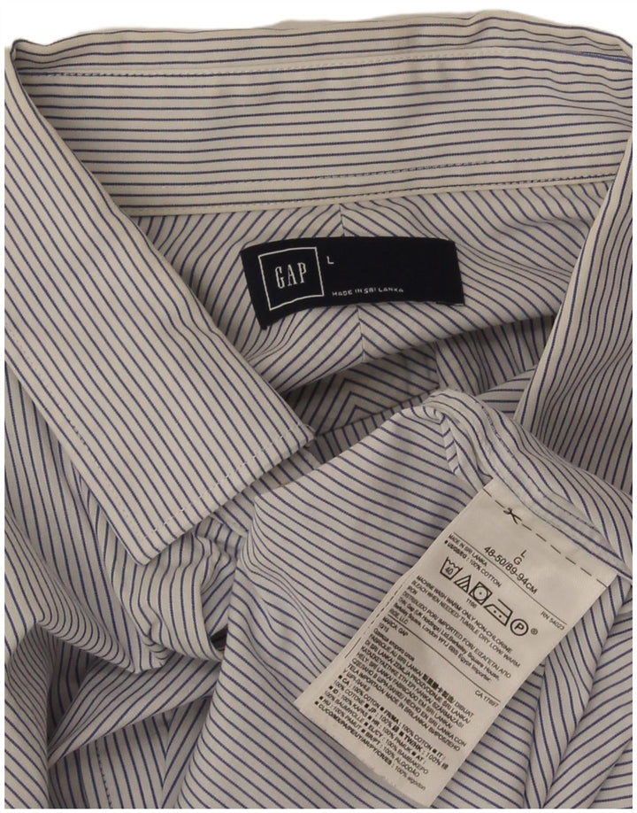 Мужская рубашка Gap, большая синяя хлопковая полоска