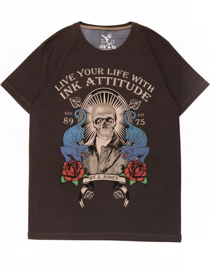 Мужская футболка с рисунком Jack & Jones, маленький серый цвет