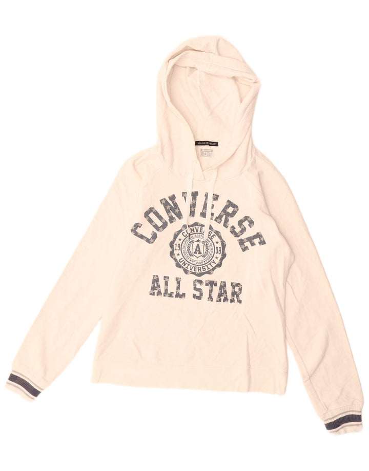Женский джемпер с капюшоном CONVERSE UK 12, средний белый, хлопок