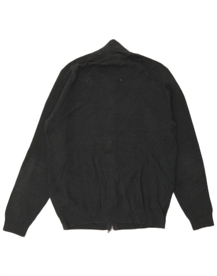 Мужской кардиган Massimo Dutti, хлопковый свитер среднего зеленого цвета