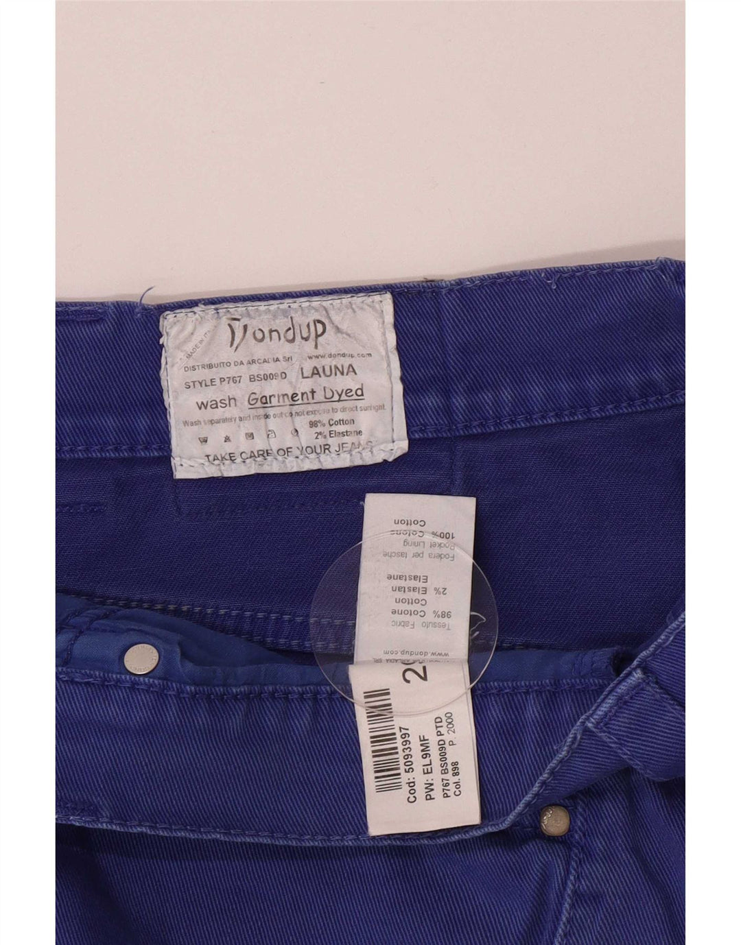 Dondup Женские джинсовые шорты стандартного кроя UK 12 Medium W29 Синие хлопковые