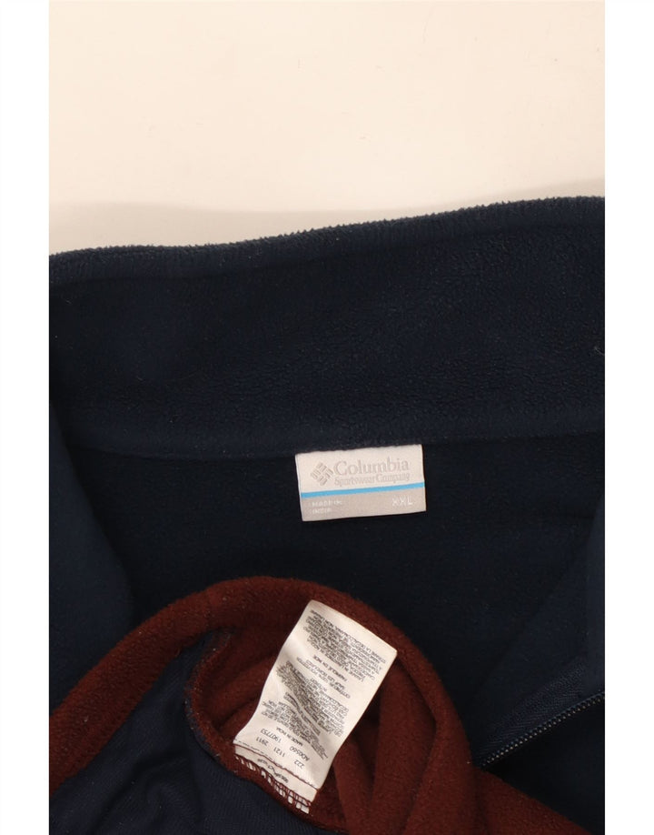 Мужская флисовая куртка Columbia UK 44 2XL бордовый полиэстер с цветными блоками