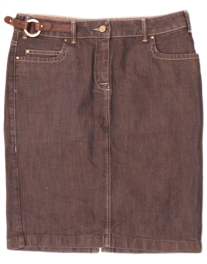 Trussardi Женская джинсовая юбка IT 44 Medium W32 Коричневый хлопок