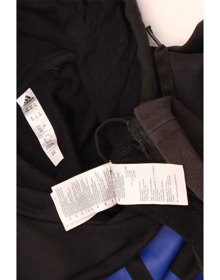 Мужской джемпер с капюшоном ADIDAS UK 52/54 2XL, черный полиэстер