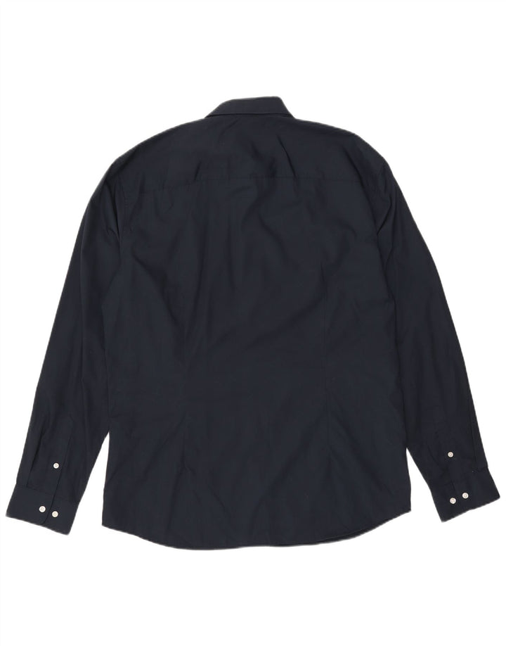 Мужская рубашка JACK & JONES XL темно-синяя, полиэстер