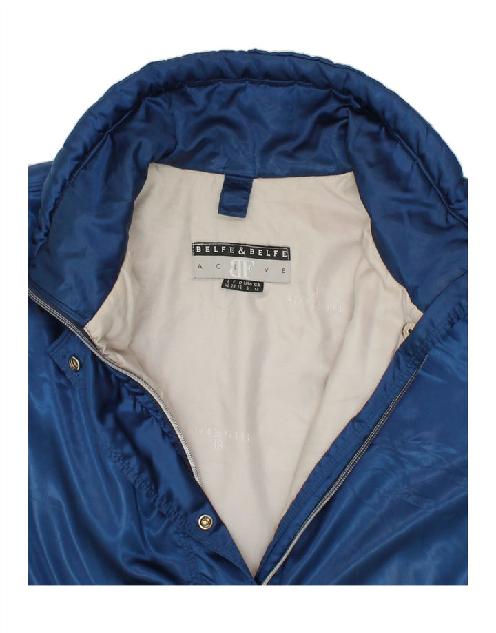 BELFE & BELFE Womens Oversized Rain Jacket UK 12 Medium Navy Blue Vintage Belfe & Belfe and Second-Hand Belfe & Belfe from Messina Hembry 