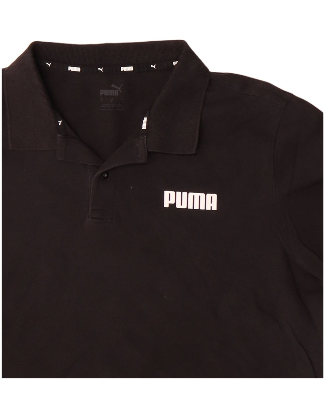 Мужская рубашка-поло PUMA, большая черная, хлопок