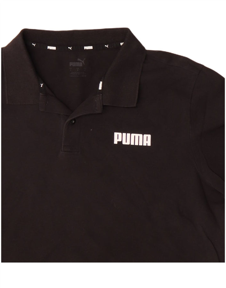 Мужская рубашка-поло PUMA, большая черная, хлопок