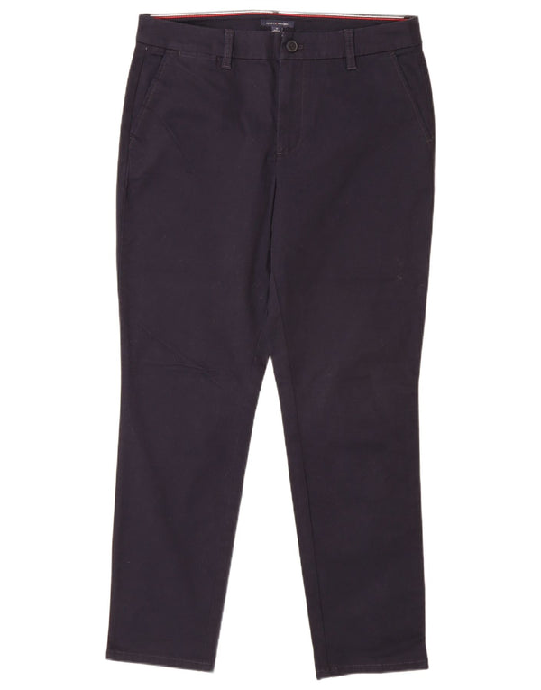 TOMMY HILFIGER Женские узкие брюки чинос США 10, большие W32 L29 Темно-синие