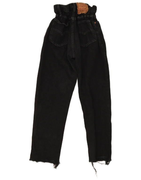 Женские зауженные джинсы Levi's 501 с высокой посадкой W32 L25 черные