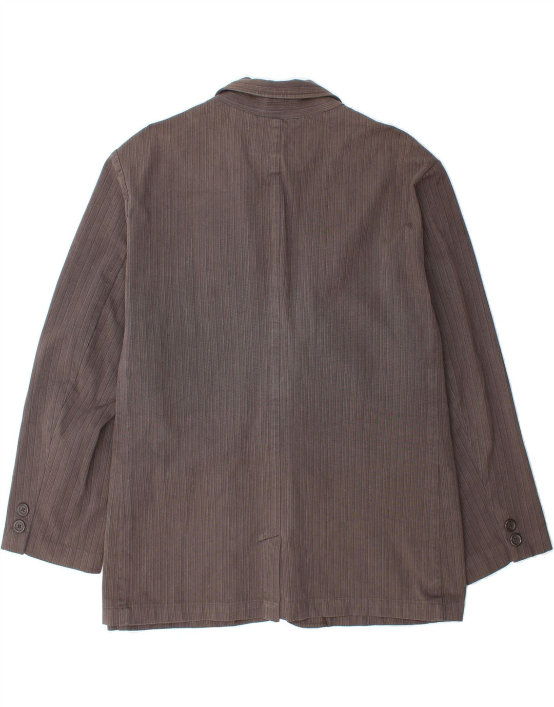 MOSSIMO Mens 2 Button Blazer Jacket UK 44 2XL Brown Pinstripe Cotton Vintage Mossimo and Second-Hand Mossimo from Messina Hembry 