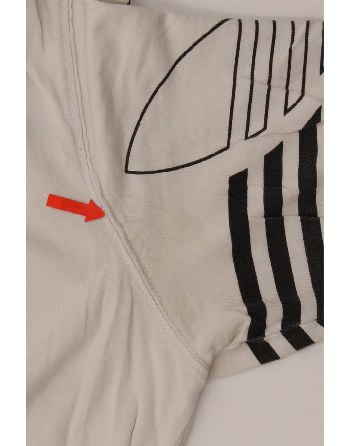 Мужская футболка Adidas с рисунком, большой белый хлопок