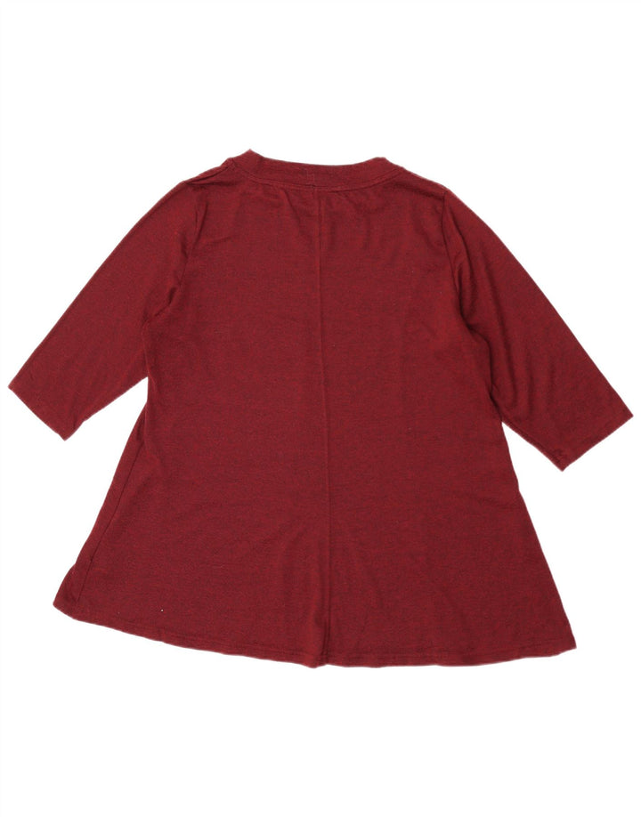 Женский топ с рукавом 3/4 Marks & Spencer UK 20 2XL бордовый полиэстер