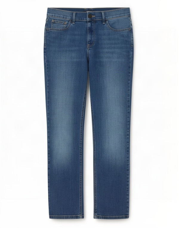 Женские прямые джинсы Marks & Spencer UK 14, большие, W32 L27, синие, хлопок