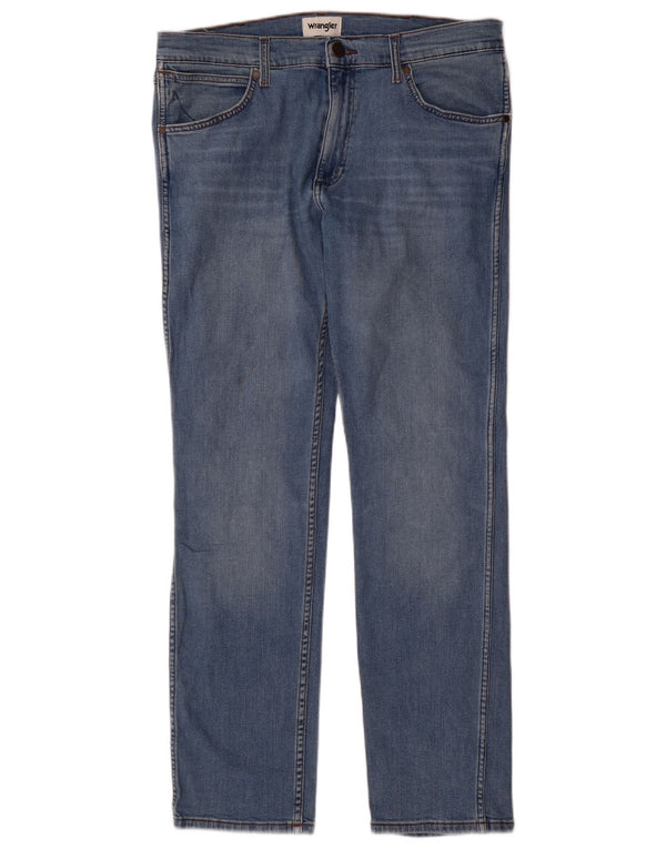 Мужские прямые джинсы Wrangler Greensboro W33 L32, синий хлопок