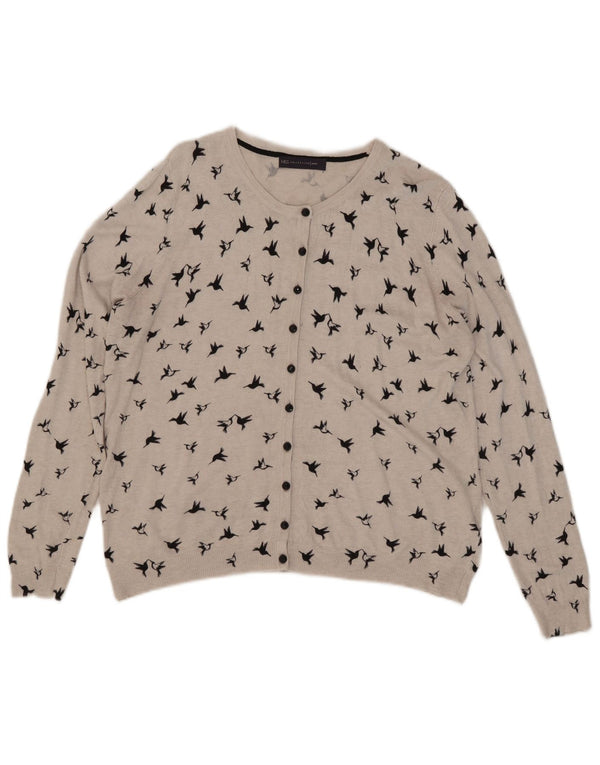 Женский кардиган с рисунком Marks & Spencer UK 18 XL Серый вискоза
