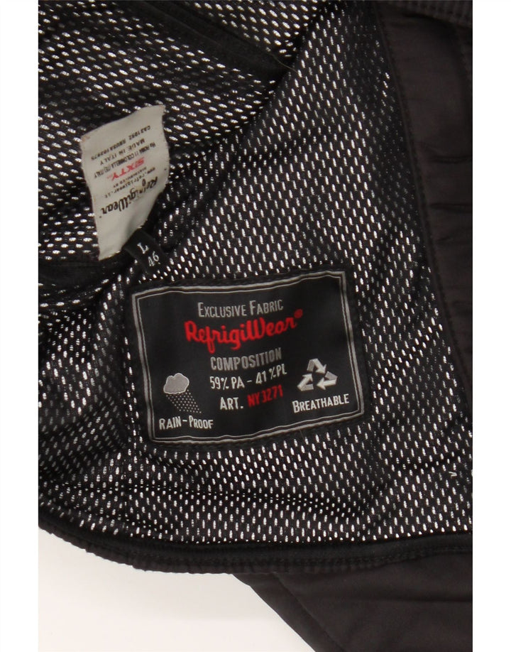 Женская ветровка Refrigiwear с капюшоном UK 16, большая, черная, полиамид