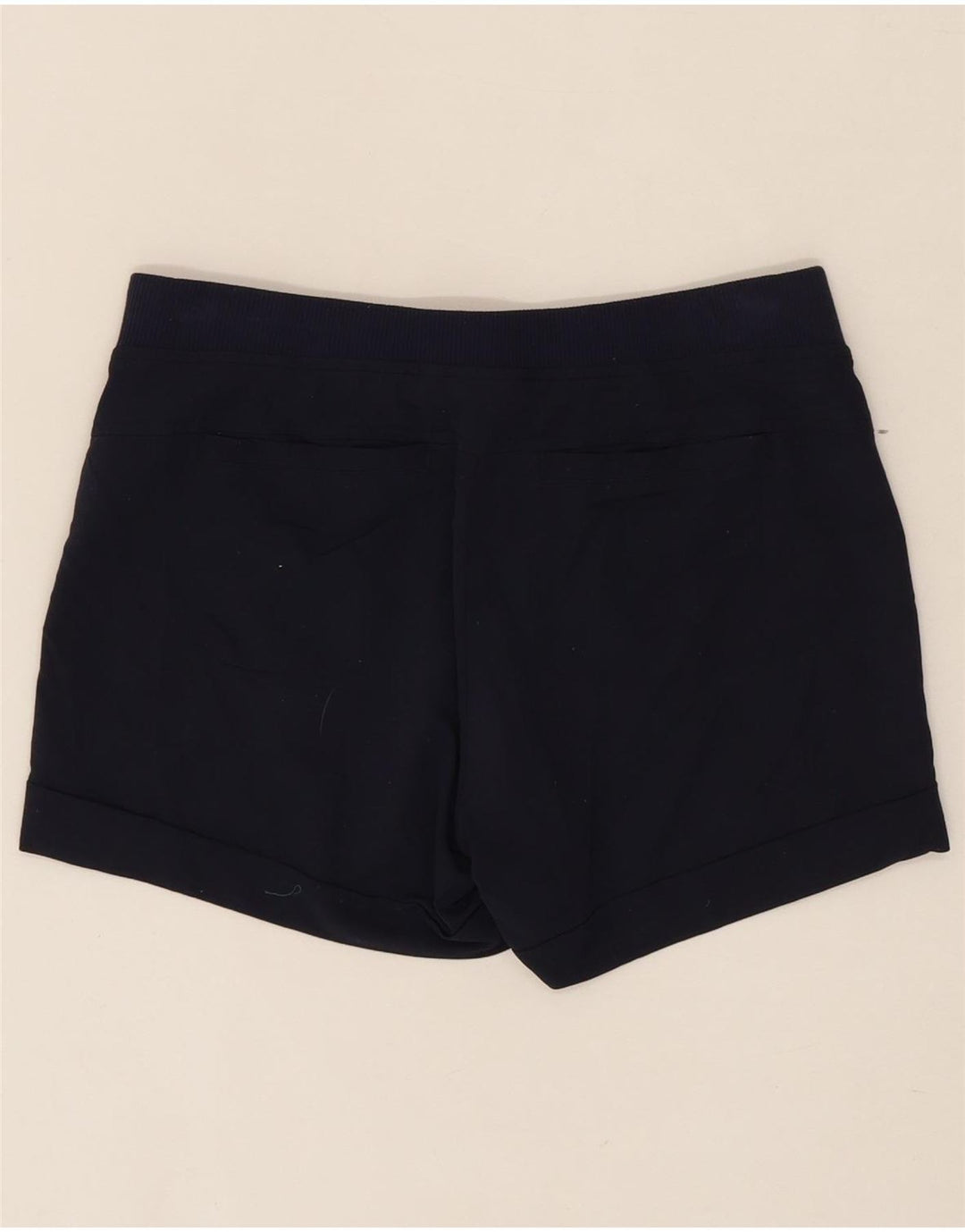 ATHLETA Womens Sport Shorts UK 10 Small  Navy Blue Polyester Vintage Athleta and Second-Hand Athleta from Messina Hembry 