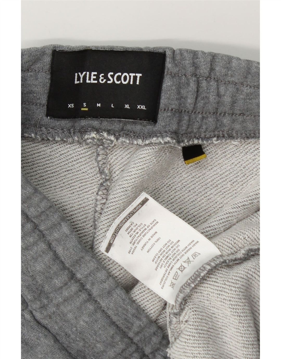 Мужские спортивные брюки Lyle & Scott, джоггеры, маленькие серые, хлопковые