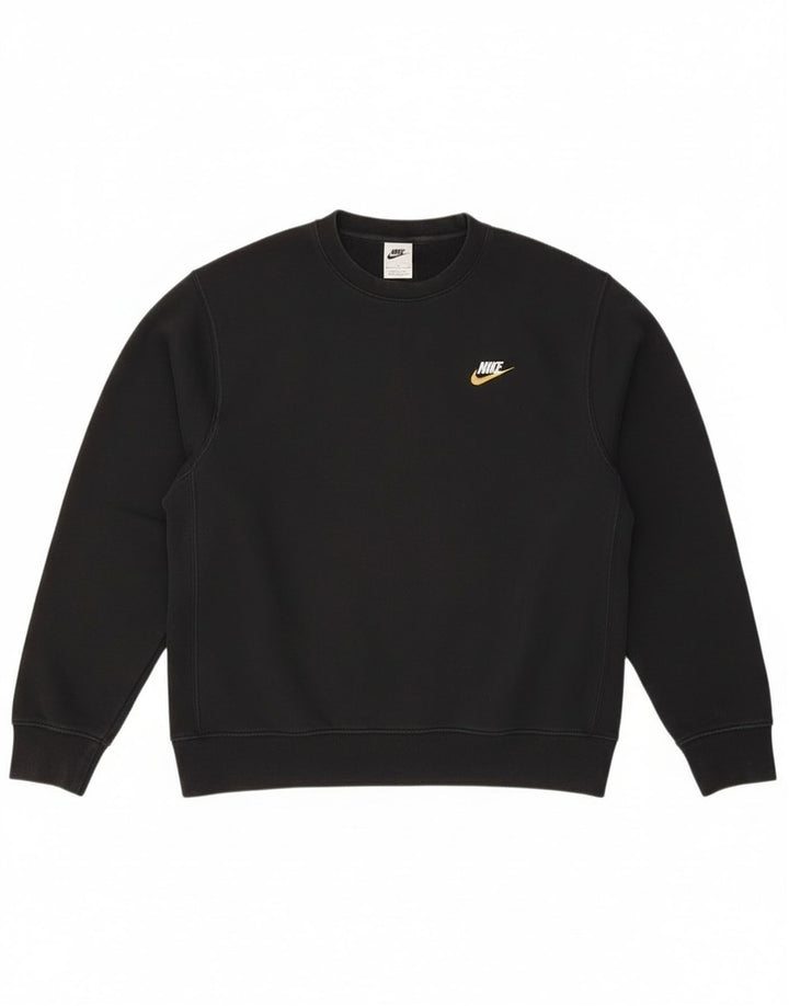 Мужской свитшот Nike, маленький черный хлопковый джемпер