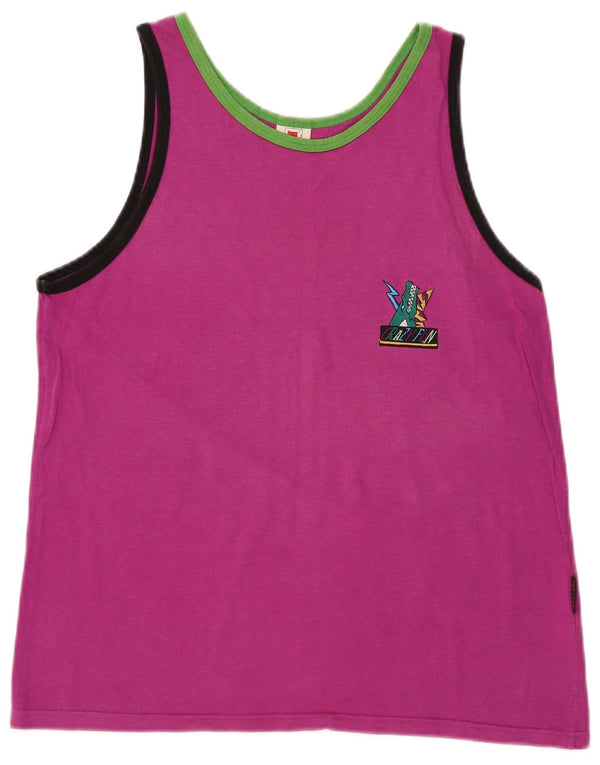 ВИНТАЖНЫЙ женский жилет IT 48 XL Розовый хлопок