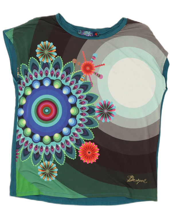 Женская футболка с рисунком Desigual Top UK 14, средний разноцветный