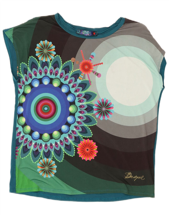Женская футболка с рисунком Desigual Top UK 14, средний разноцветный