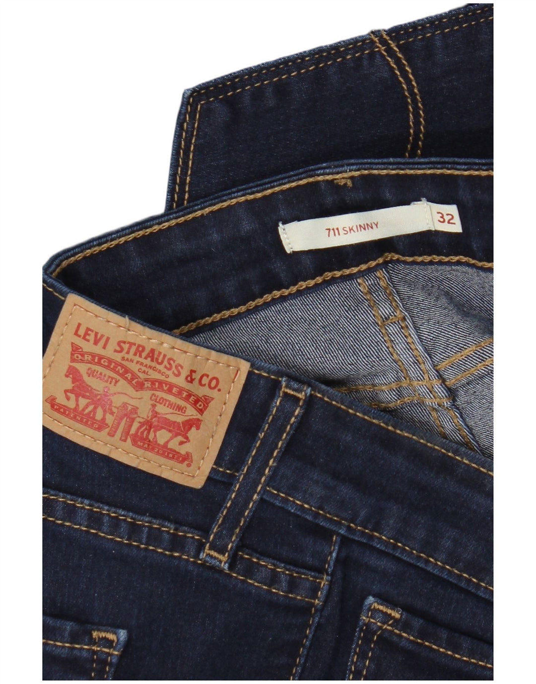 Женские джинсы скинни Levi's 711 W32 L29 Темно-синие