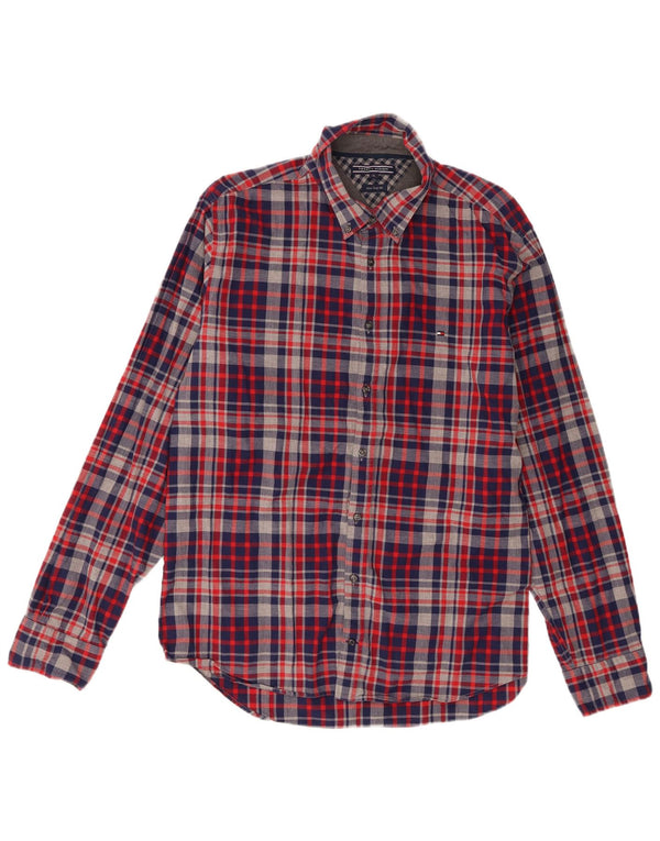 Мужская рубашка Tommy Hilfiger New York Fit XL, хлопковая красная клетка