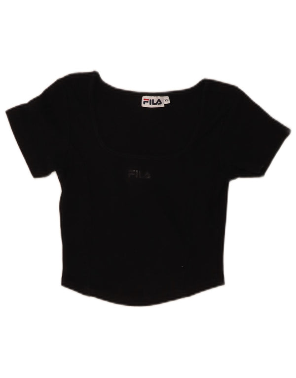 Женская укороченная футболка Fila UK 4 XS, черная