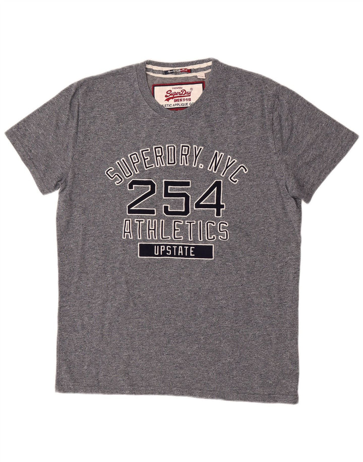 Мужская футболка с рисунком Superdry XL, серая, хлопок