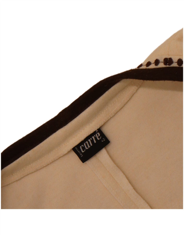 Carre Женский открытый кардиган без рукавов EU 42 Большой Off White