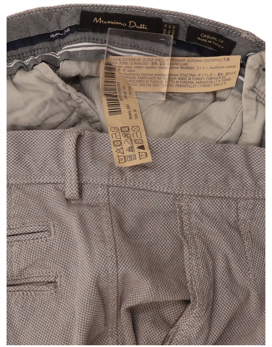 Мужские брюки-чиносы Massimo Dutti EU 38 Small W30 L29 Серый Argyle/Diamond