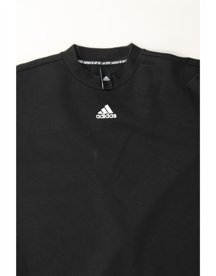 ADIDAS Mens Sweatshirt Jumper Small Black Cotton Vintage Adidas and Second-Hand Adidas from Messina Hembry 
