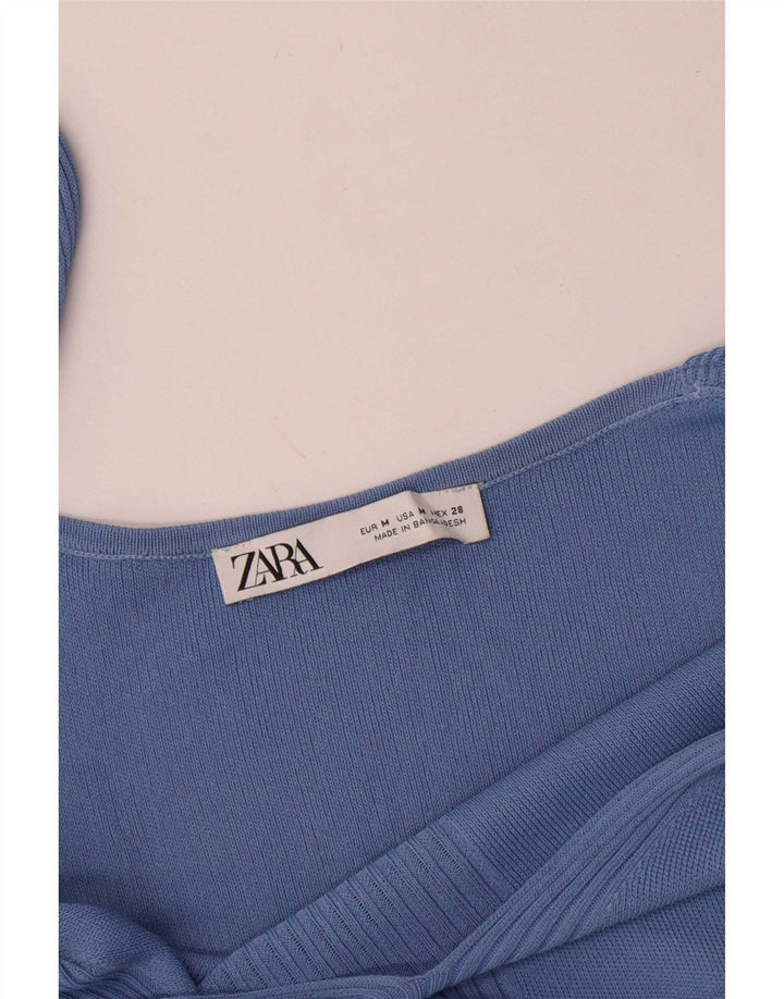 Женский топ на бретелях Zara UK 12, средний синий